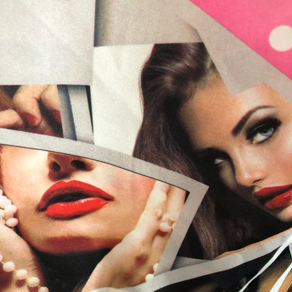 🌟HP🌟Vintage 90s Blush Fashion Models Pop Art Top - Picture 5 of 7